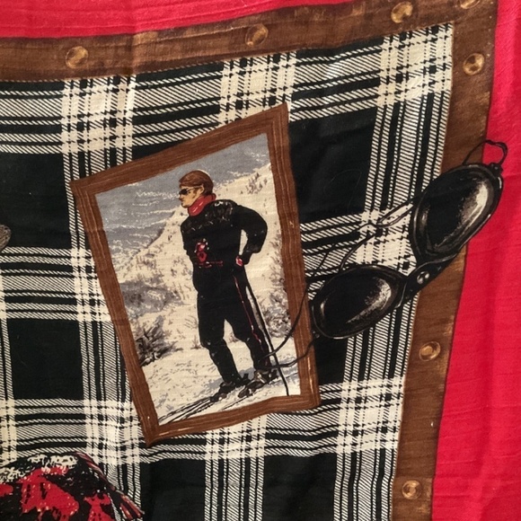 RALPH LAUREN WOOL WINTER SCENE SCARF - Picture 3 of 6